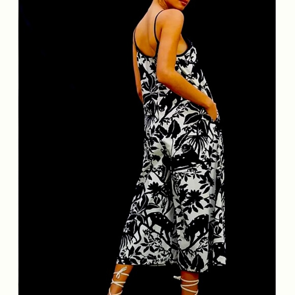 NWT Anthropologie Spring Romper Jumpsuit Wide Leg